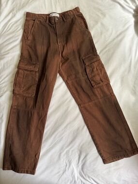 Bershka Brown Utility Cargo Pants